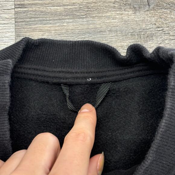 Lululemon Fleece Be True Crew Black Women 8 M/L Side Zip Pullover Sweatshirt - Picture 5 of 7